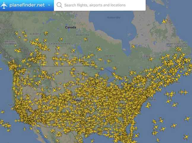 Flight Tracker di Google Maps