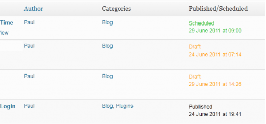 Anzeigen der Zeit geplanter WordPress-Posts mit dem Plug-In für geplante Zeit / WordPress-Plugins