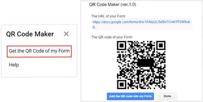 Qr code for google form