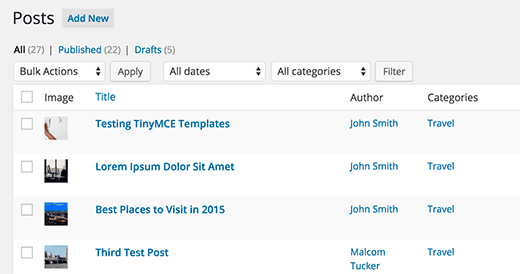 Cómo agregar una columna de imagen destacada a su panel de administración de WordPress