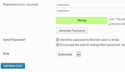 Cómo agregar un generador de contraseña de usuario simple en WordPress