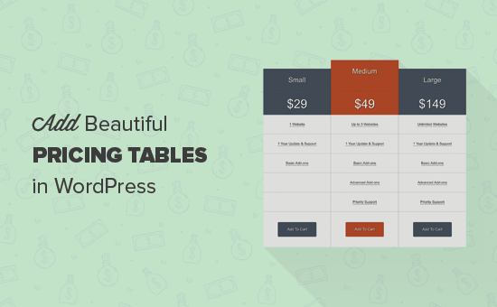 So fügen Sie schöne Preistabellen in WordPress hinzu (keine Codierung erforderlich) / WordPress-Plugins