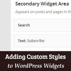 Comment ajouter des styles personnalisés aux widgets WordPress