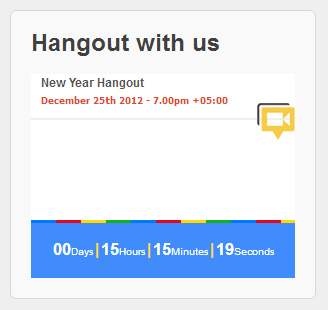 Cómo agregar la cuenta regresiva del evento Hangouts de Google+ en WordPress