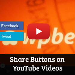 Hoe Share-knoppen toevoegen als overlay op YouTube-video's in WordPress / tutorials