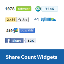 Hinzufügen von Social Media Share Count Widgets in WordPress