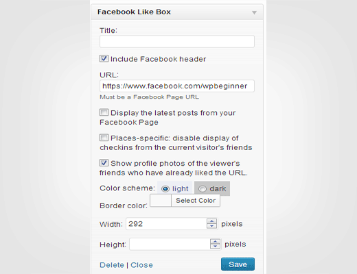 Come aggiungere la scatola di Facebook Like / Fan Box in WordPress / Esercitazioni