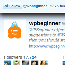 Cómo agregar el botón de seguimiento oficial de Twitter en WordPress / Tutoriales