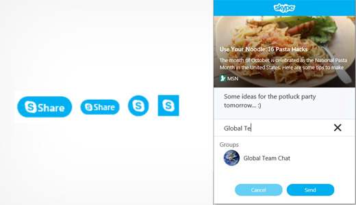 De Skype Share-knop toevoegen in WordPress / tutorials