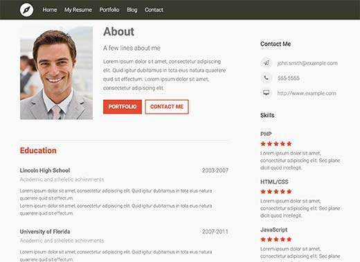 Come creare un curriculum professionale online in WordPress