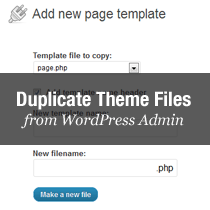 Thema's dupliceren vanuit WordPress Admin Panel