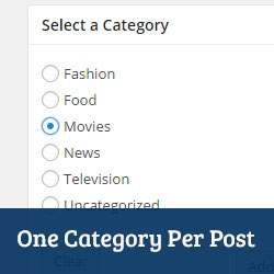 Hoe één categorie per post afdwingen in WordPress