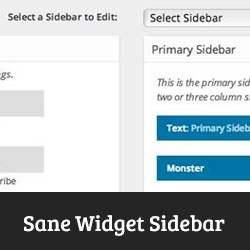 So verbessern Sie die Verwaltung von WordPress-Widgets mit den Sidebars von Sane Widget / WordPress-Plugins