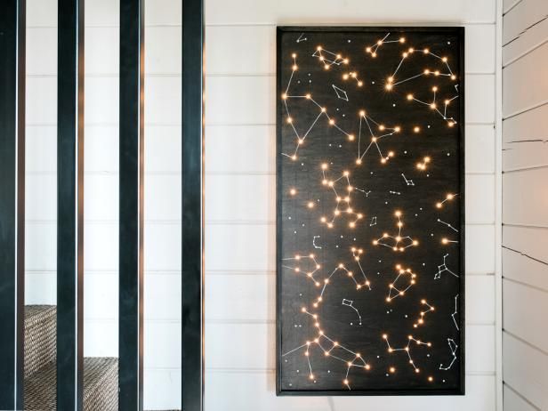 Cómo hacer un arte de pared de constelación iluminada / Hacer y decorar