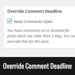 Cómo anular la fecha límite para comentarios en WordPress
