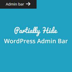 Gedeeltelijke verberg Admin Bar in WordPress