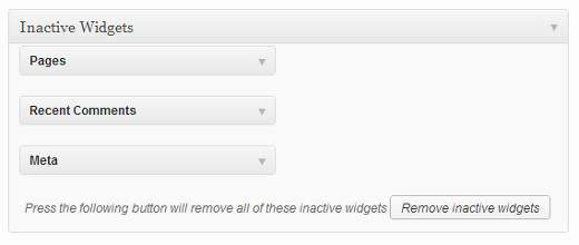 Come rimuovere i widget inattivi in ​​WordPress / Plugin di WordPress