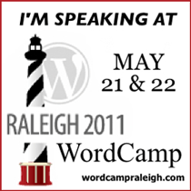 Estamos asistiendo / Hablando en WordCamp Raleigh 2011