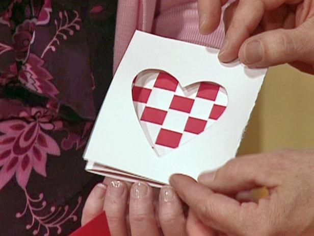 Geweven Valentine Heart Card