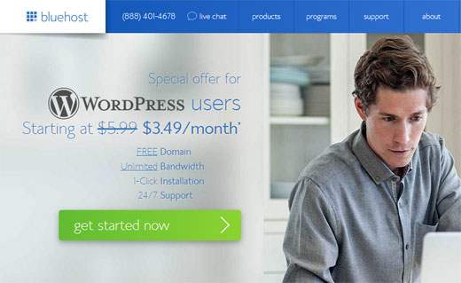 WPBeginner-användare Få en gratis domän och 50% rabatt på Bluehost webbhotell / Nyheter