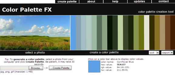 tavolozza dei colori html