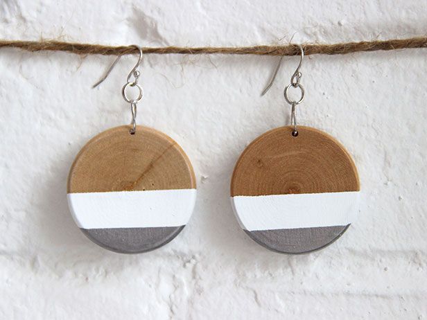 Boucles d'oreilles en bois bricolées / Faire et décorer