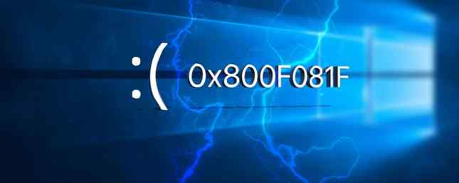 Come risolvere il codice di errore 0x800F081F in Windows 10 / finestre