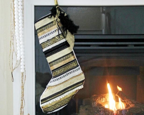 Hur man gör ett böhmiskt band christmas stocking