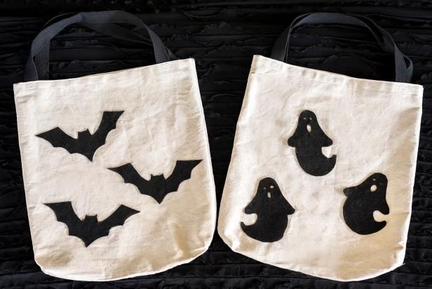 Hvordan lage et lerret Halloween Treat Bag