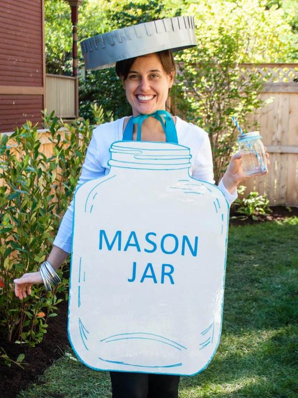 Mason Jar Halloween kostuum / Maken en versieren