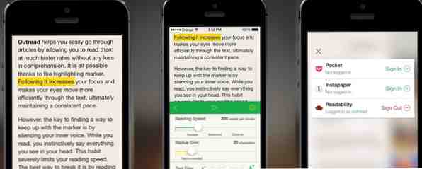 Forbedre lesehastigheten din med iPhone App Outread / iPhone og iPad