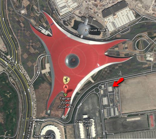 Карта ferrari world