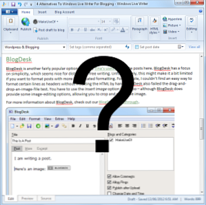 4 alternativer til Windows Live Writer for Blogging / Wordpress og webutvikling