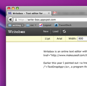 WriteBox Online Text Editor, der eine Verbindung zu Dropbox herstellt / Internet