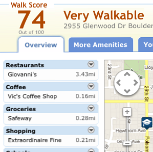 Descubra dónde puede caminar desde cualquier casa potencial con WalkScore.com / Internet