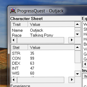 Progress Quest souligne ce qui ne va pas avec les mauvais jeux / Jeu