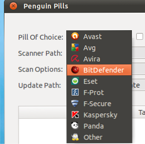 Penguin Pills - Een enkele GUI voor 9 populaire Linux Antivirus-programma's / Linux