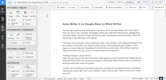 Zoho Writer Vs Google Docs Microsoft Word Online Ist Es Zeit Zu Wechseln Produktivitat Nachrichten Aus Der Welt Der Modernen Technologie