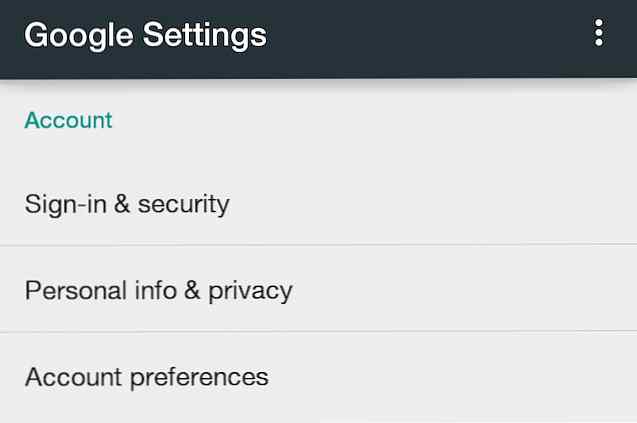 Compte Google-Settings