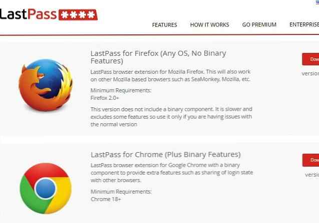 Lastpass browser extension