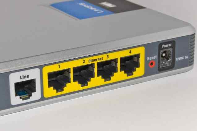 Conexiones en un módem ADSL Router